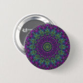 Lavendelbloem Paarse Abstracte Mandala Button (Voorkant /achterkant)