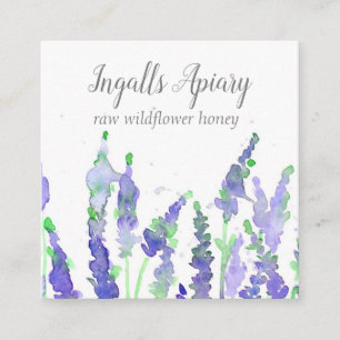 Lavendelbloemen Apiary Bijen Wildflower Honing Vierkante Visitekaartje