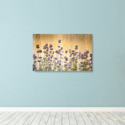lavendelbloemen canvas afdruk (Insitu (Houten vloer))