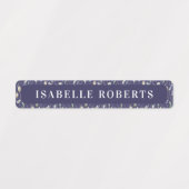 Lavendelbloemen Kinder naam Waterdichte labels (Design 1)