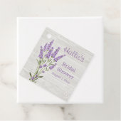 Lavendelbloemen op hout Bruidsdouche Bedankjes Labels (In situ)