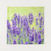 Lavendelbloemen Paarse Waterverf bloemgeel Wandkleed (Voorkant)