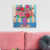 Lavendelbloemen uitgerekt canvas Print (Insitu (Woonkamer))