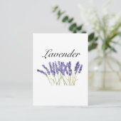 Lavendelbloemen watercolor kruiden paars chic briefkaart (Staand voorkant)
