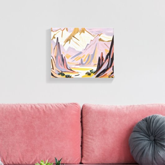 Lavendelgebergte Canvas Afdruk (Insitu (Woonkamer))