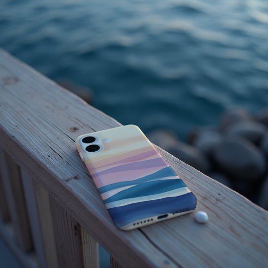 Lavendelgetijdevloeistof Abstract kustwater Case-Mate iPhone Case