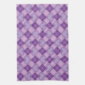 Lavendelhart en Paarse diamanten argyle Theedoek (Verticaal)