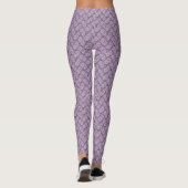 Lavendelkant Bloemen Leggings (Achterkant)