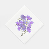 Lavendelkleurige  bloemboeket servet (Hoek)