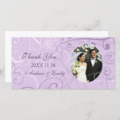 Lavendelkrullen Bedankt Trouwfoto Kaarten (Voorkant / Achterkant)