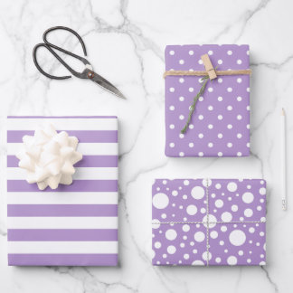 Lavendelpatronen verpakken papier vellen set