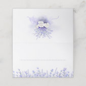 Lavendels en Elegante Witte Bloemen Bruiloft (Buitenkant ongevouwen)