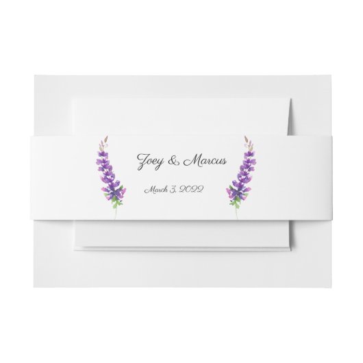 Lavendelstengels Uitnodigingen Wikkel (Voorkant Voorbeeld)