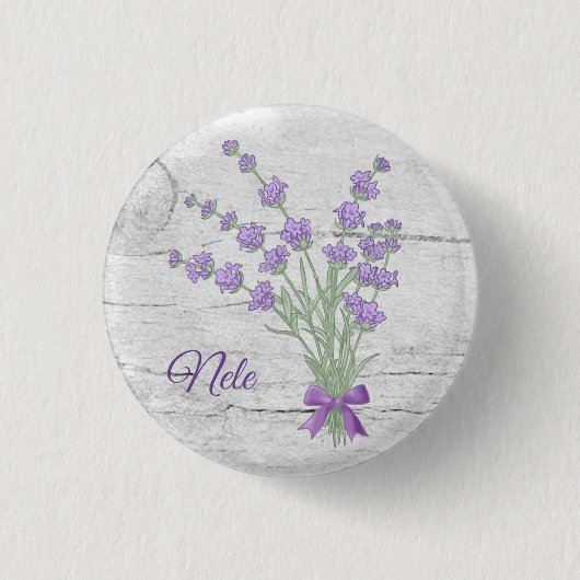 Lavendelstrauss Ronde Button 3,2 Cm (Voorkant)