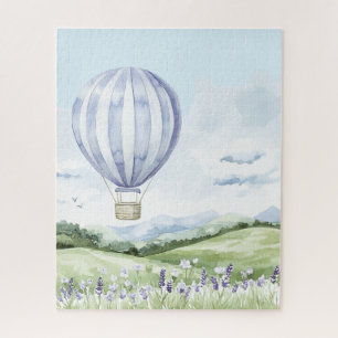 Lavendelstrepen Ballonveld van bloemen Legpuzzel