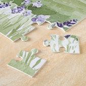 Lavendelstrepen Ballonveld van bloemen Legpuzzel (Zijkant)