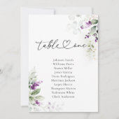 Lavendeltafel nummer 1 Zitkaart Kaarten (Voorkant)