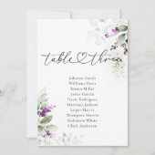 Lavendeltafel nummer 3 Zitkaart Kaarten (Voorkant)