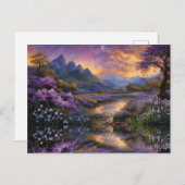 Lavendelvallei bij zonsopgang briefkaart (Voorkant / Achterkant)