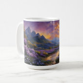Lavendelvallei bij zonsopgang koffiemok (Voorkant links)