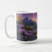 Lavendelvallei bij zonsopgang koffiemok (Links)