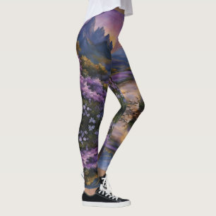 Lavendelvallei bij zonsopgang leggings