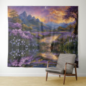 Lavendelvallei bij zonsopgang wandkleed (In Situ (horizontaal))