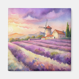 Lavendelveld in de Provence. Magneet