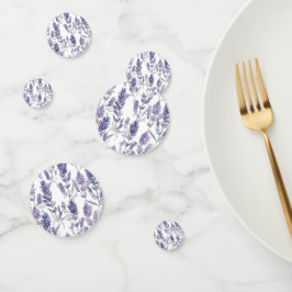 Lavendelvelden | Paarse Waterverf Bloem Patroon Confetti