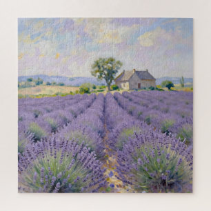 Lavendelvelden Provence Cottage Impressionist Legpuzzel