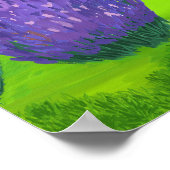 Lavendelvelden voor de bergen poster (Hoek)