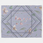 lavendelweide-Lijst Fleece Deken (Voorkant (Horizontaal))