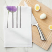 Lavender Abstracte Flowers Kitchen Towel Theedoek (Quarter Fold)