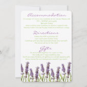 Lavender Additional Information Kaart (Achterkant)