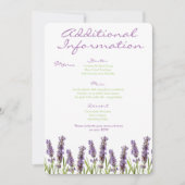 Lavender Additional Information Kaart (Voorkant)