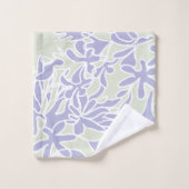 Lavender Agapanthus flower Sage Green (Gant de toilette)