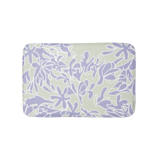 Lavender Agapanthus Flower Sage Green Badmat (Voorkant)