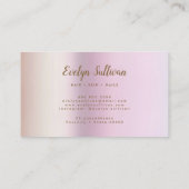 Lavender Agate Faux Pearlescent Foil carte de visi (Dos)