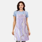 lavender agate schoonheidsspecialist apron schort (Gedragen)