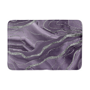 Lavender Agate Silver Glitter Glam #1  Badmat