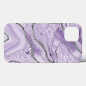 Lavender Agate Silver Glitter Glam #1 Case-Mate iPhone Case (Achterkant (horizontaal))