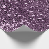 Lavender Amethyst Paarse Glitter Wedding Bridal Cadeaupapier (Hoek)