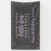 Lavender and Gold Twinkle Star Spandoek (Verticaal)