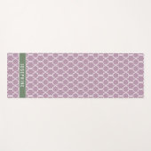 Lavender And Muted Green Trellis Pattern With Name Yogamat (Voorkant (horizontaal))