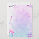 Lavender Anniversaire Carte D'Invitation De Fête P (Dos)