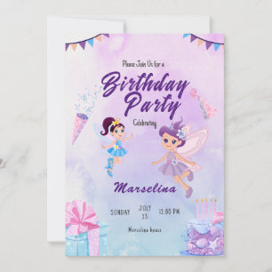 Lavender Anniversaire Carte D'Invitation De Fête P