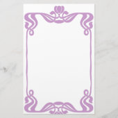 Lavender Art Nouveau Border Briefpapier (Voorkant)