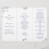 Lavender Art Tri-Fold Wedding Programme Modèle (Devant)