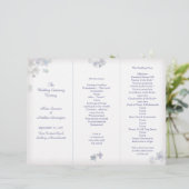 Lavender Art Tri-Fold Wedding Programme Modèle (Debout devant)