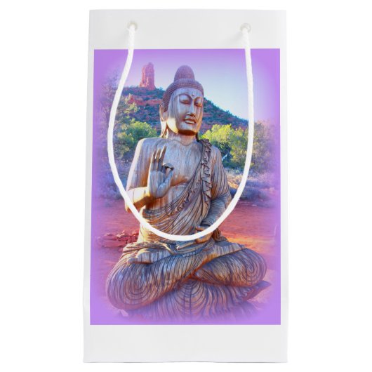 lavender aura buddha klein cadeauzakje (Voorkant)